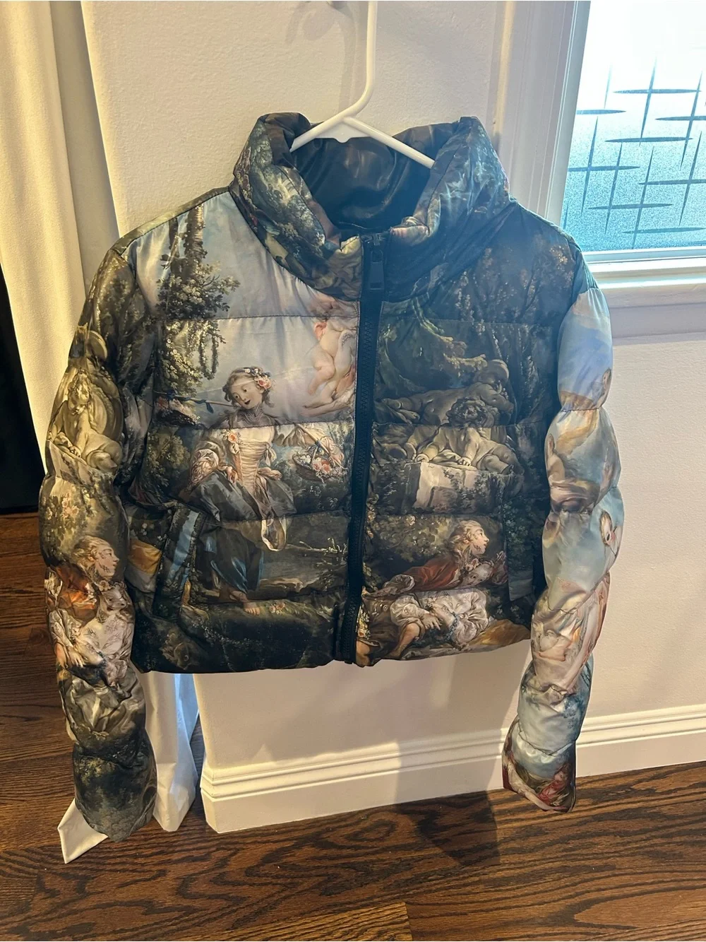 Printed Puffer Jacket in Multi-Color